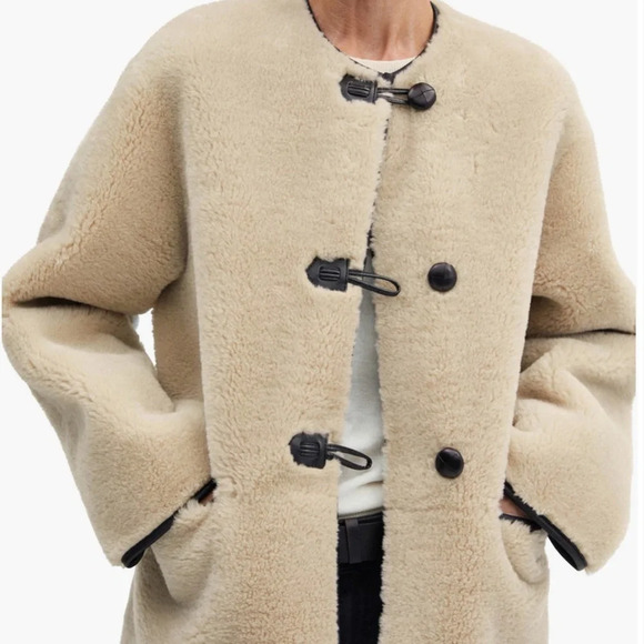 MANGO Faux Fur Coat - Picture 5 of 13